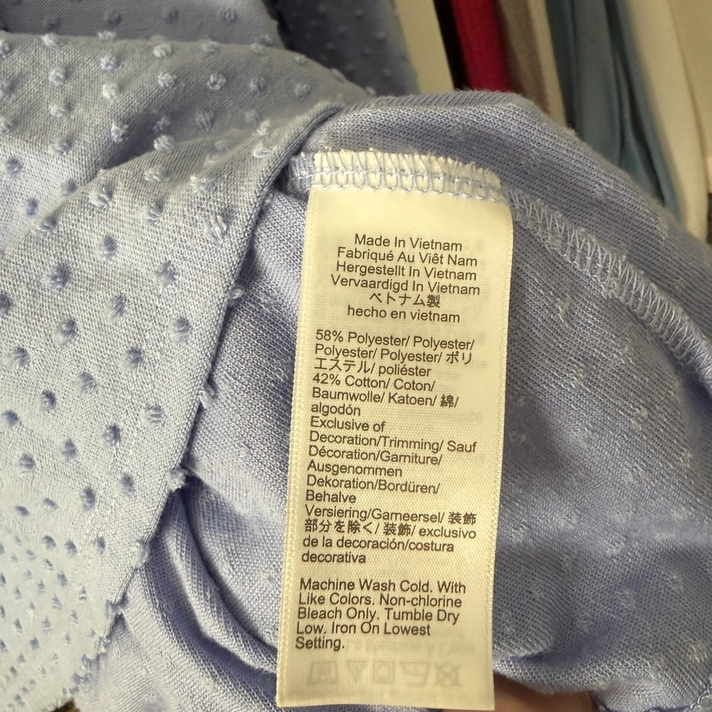 J. Crew Light Blue Textured Blouse - Picture 4 of 4